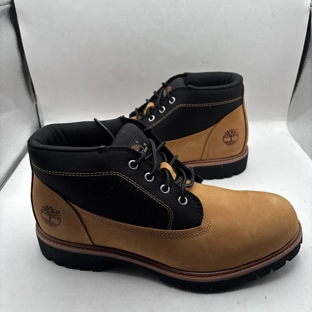 Rare Mens‎ Timberland Premium Mid Lace Chukka Boot Wheat Nubuck - Size 9.5 - NIB